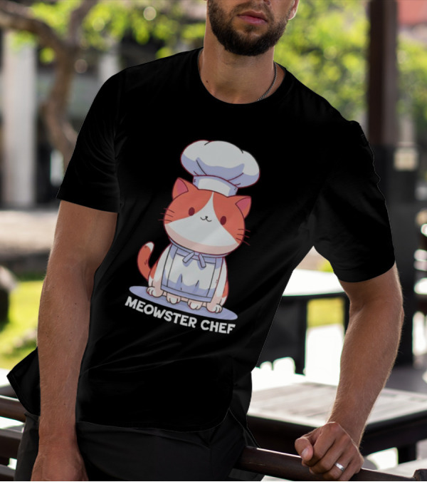 Meowster Chef Adorable Cat Cooking T-Shirt