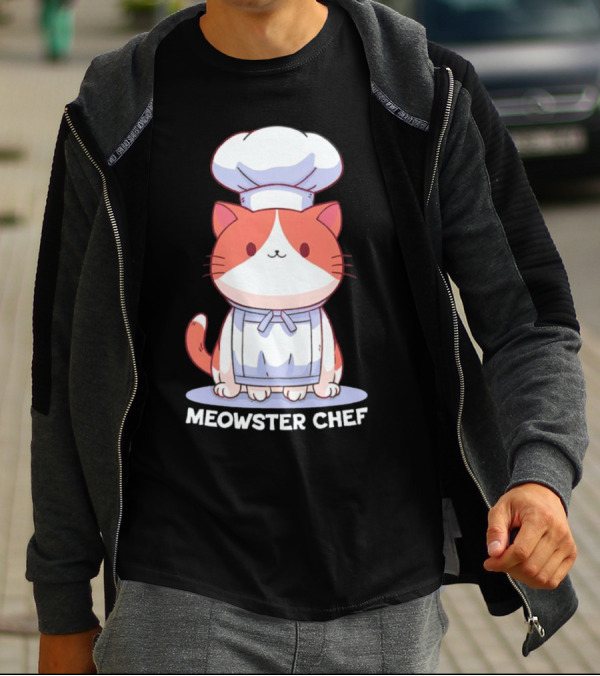 Meowster Chef Adorable Cat Cooking T-Shirt