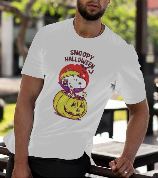 Snoopy Halloween Woodstock Peanuts Pumpkin T-Shirt