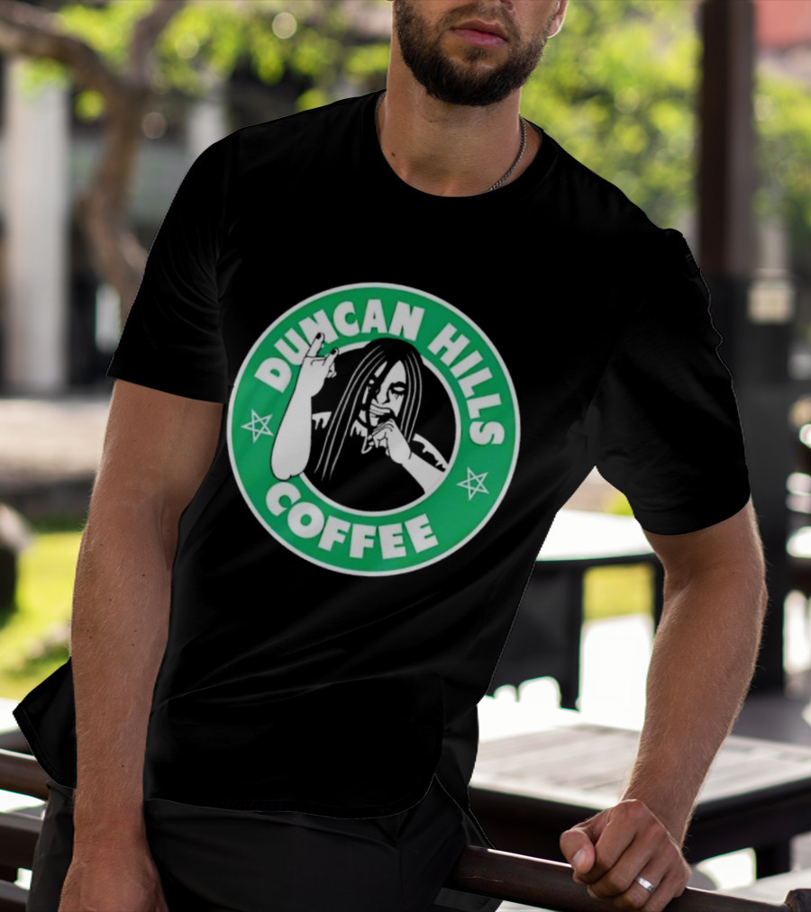 Duncan Hills Coffee Metalocalypse Starbucks Emblem T-Shirt
