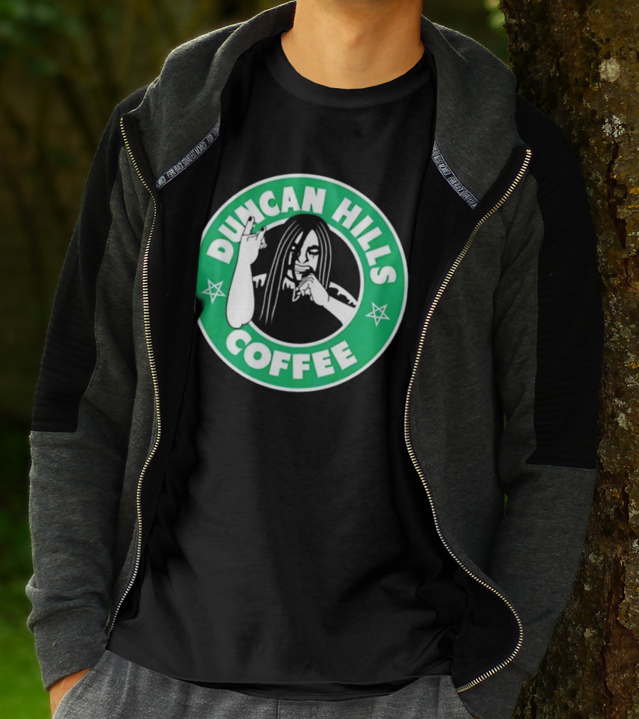 Duncan Hills Coffee Metalocalypse Starbucks Emblem T-Shirt