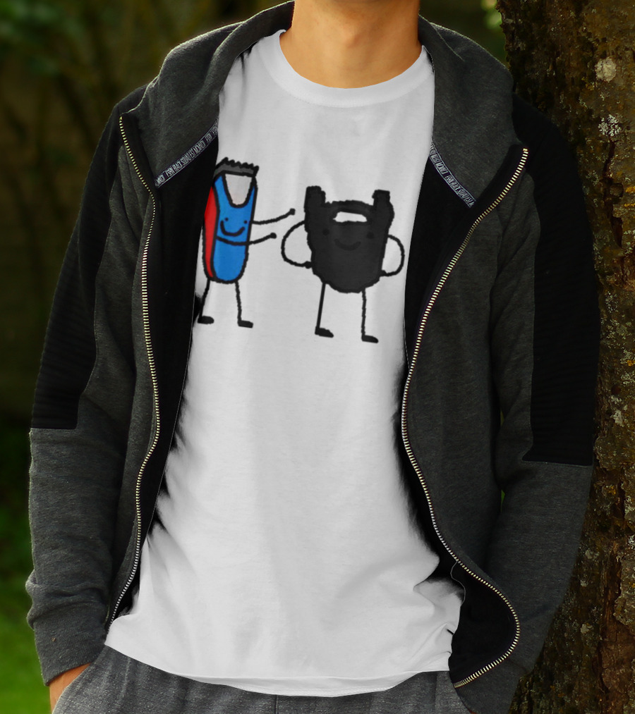 Clipps And Beard Clippers And Facial Hair Cartoon T-Shirt
