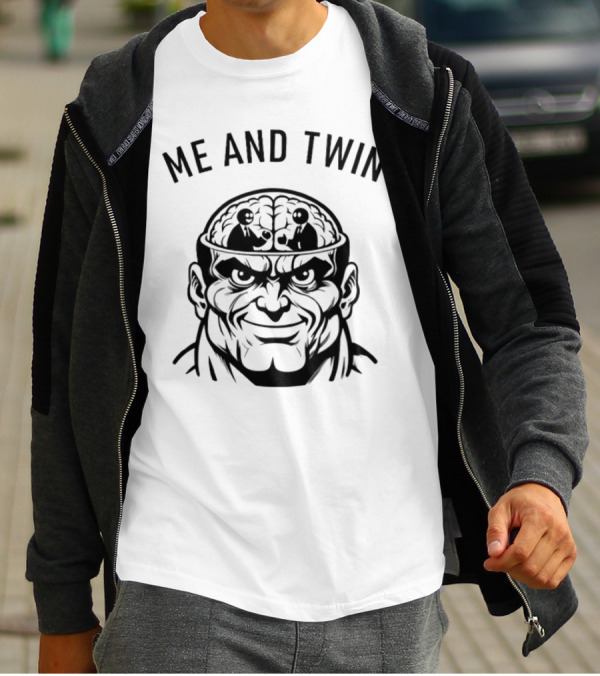 Me And Twin Sharing Mind Wrestling Brain T-Shirt