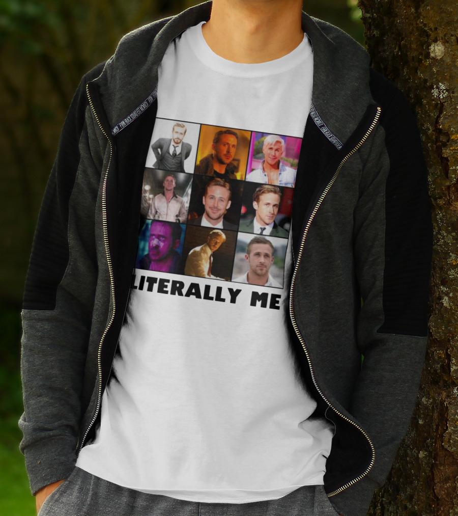 Ryan Gosling Literally Me Nine Image Collage T-Shirt