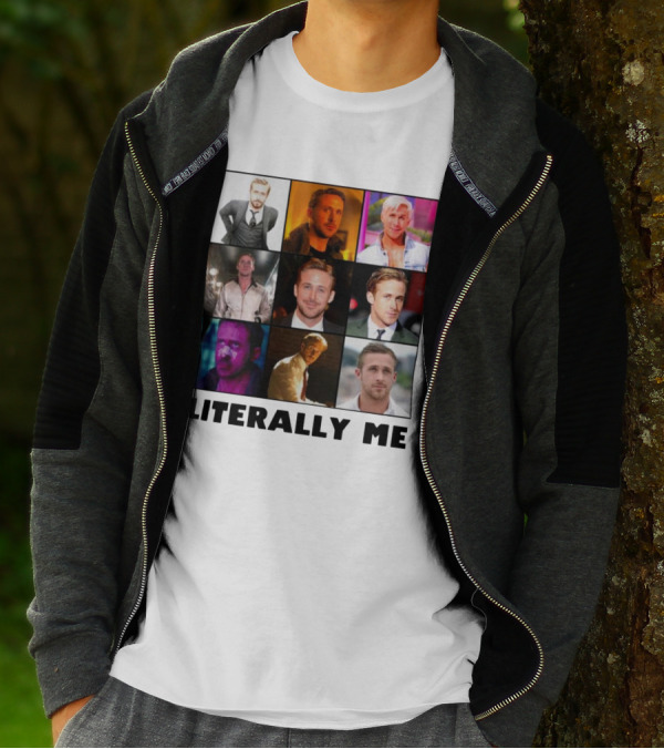 Ryan Gosling Literally Me Nine Image Collage T-Shirt