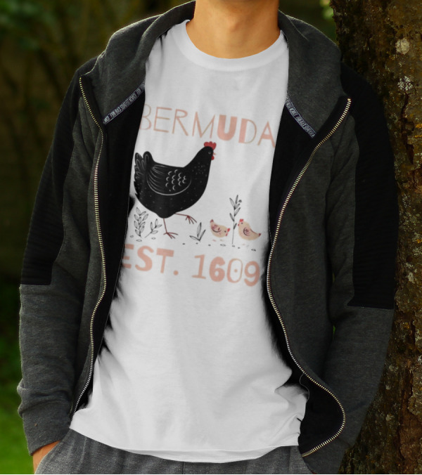Bermuda Chicken Est. 1609 With Chicks T-Shirt