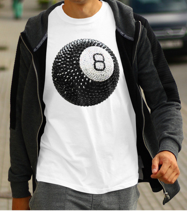 Lucky 8 Ball Crystal Sparkle Sphere T-Shirt