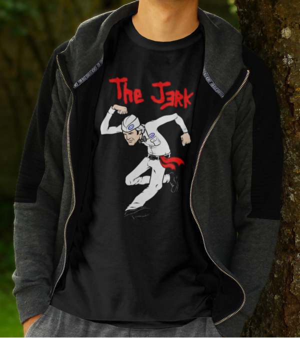 The Jerk Classic Cartoon Style Character In Red And White T-Shirt
