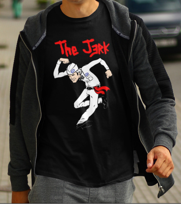 The Jerk Classic Cartoon Style Character In Red And White T-Shirt