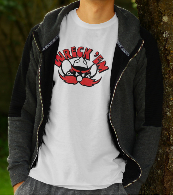 Texas Tech Wreck 'Em Raider Red Cowboy Mustache T-Shirt