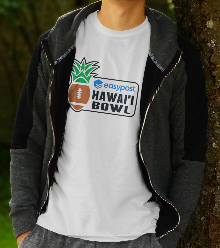 Easypost Hawai’i Bowl Pineapple Football T-Shirt