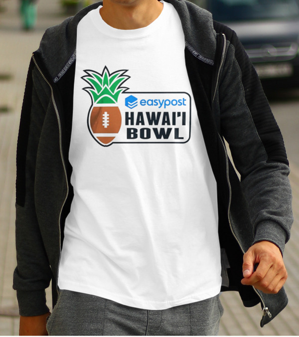 Easypost Hawai’i Bowl Pineapple Football T-Shirt