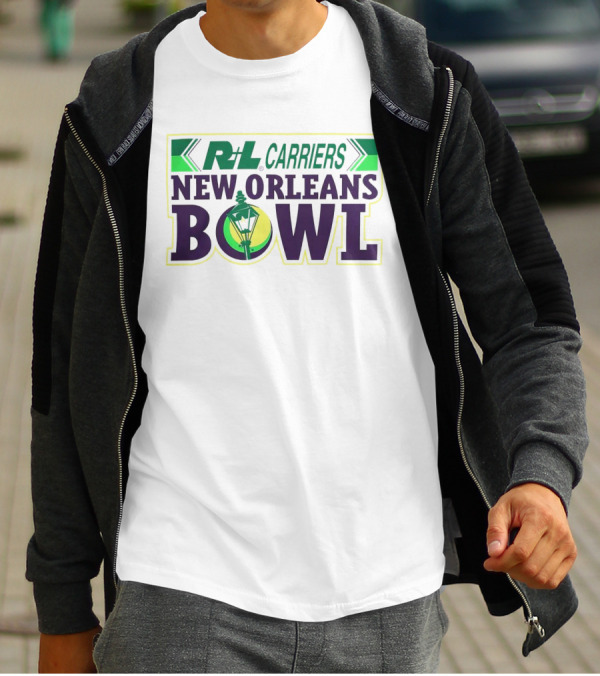 R+L Carriers New Orleans Bowl Purple Green Lantern T-Shirt