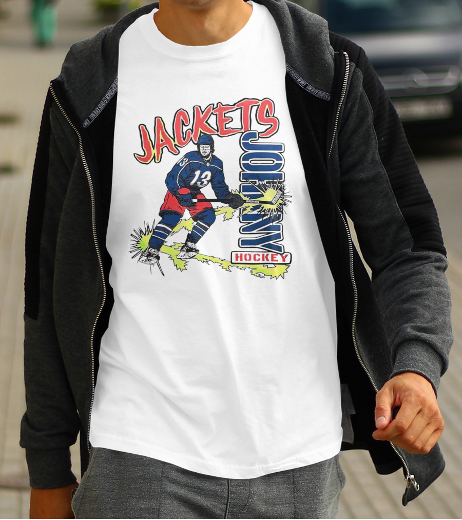Jackets Johnny Gaudreau Hockey T-Shirt