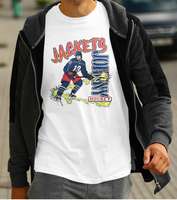 Jackets Johnny Gaudreau Hockey T-Shirt
