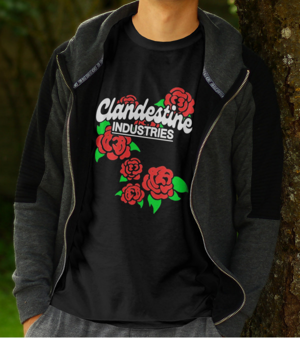 Clandestine Industries Intricate Brand Of Roses T-Shirt