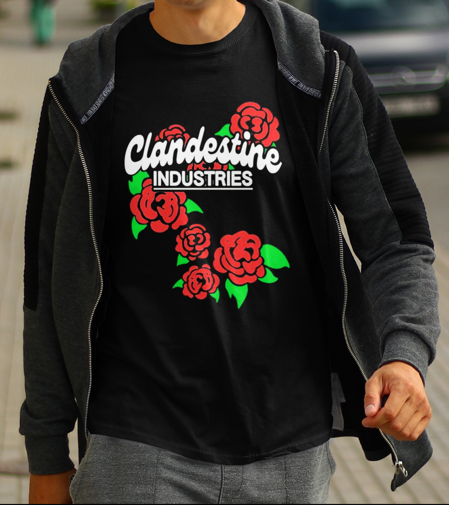Clandestine Industries Intricate Brand Of Roses T-Shirt