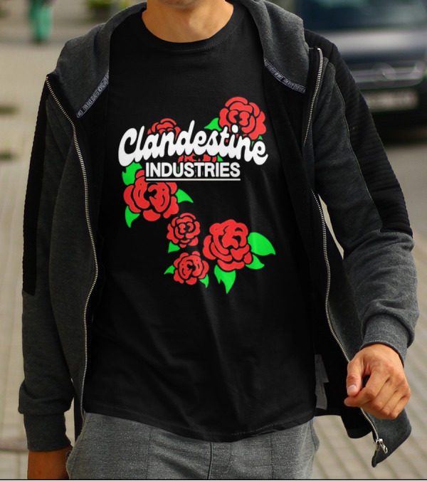 Clandestine Industries Intricate Brand Of Roses T-Shirt