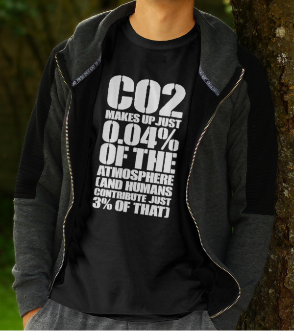 CO2 Makes Up Just 0.04% Of The Atmosphere And Humans Contribute Just 3% Of That T-Shirt