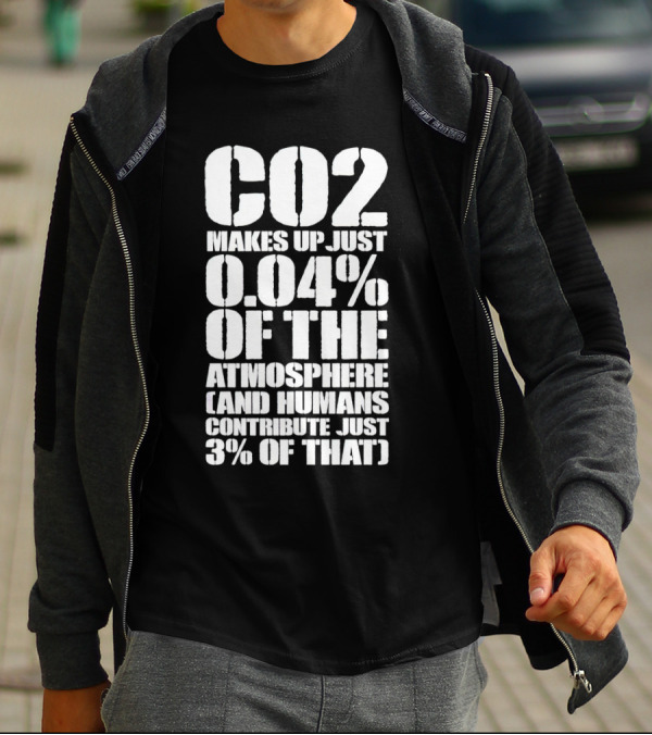 CO2 Makes Up Just 0.04% Of The Atmosphere And Humans Contribute Just 3% Of That T-Shirt