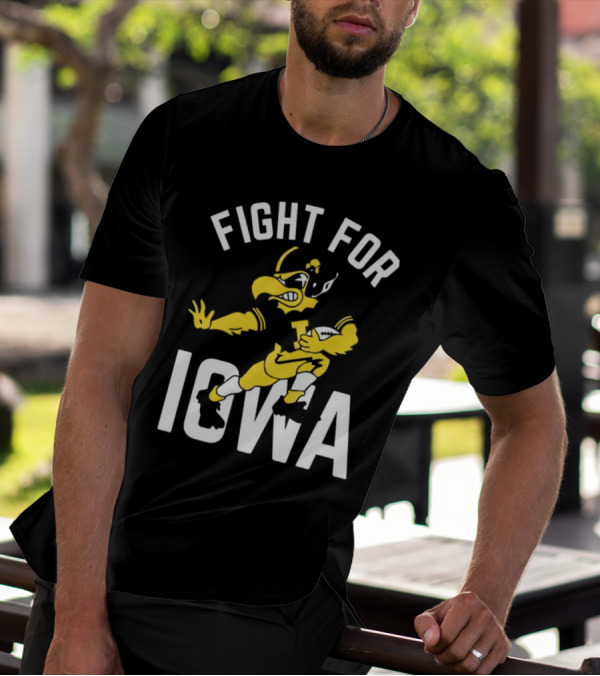 Iowa Hawkeyes Fight For Iowa Mascot Football T-Shirt