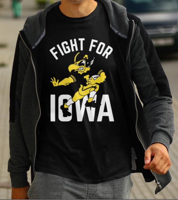 Iowa Hawkeyes Fight For Iowa Mascot Football T-Shirt