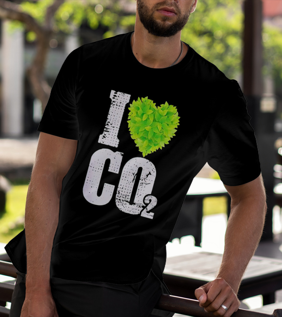 I Love CO2 Leaf Heart T-Shirt