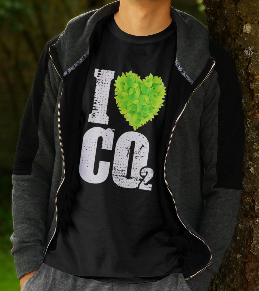 I Love CO2 Leaf Heart T-Shirt