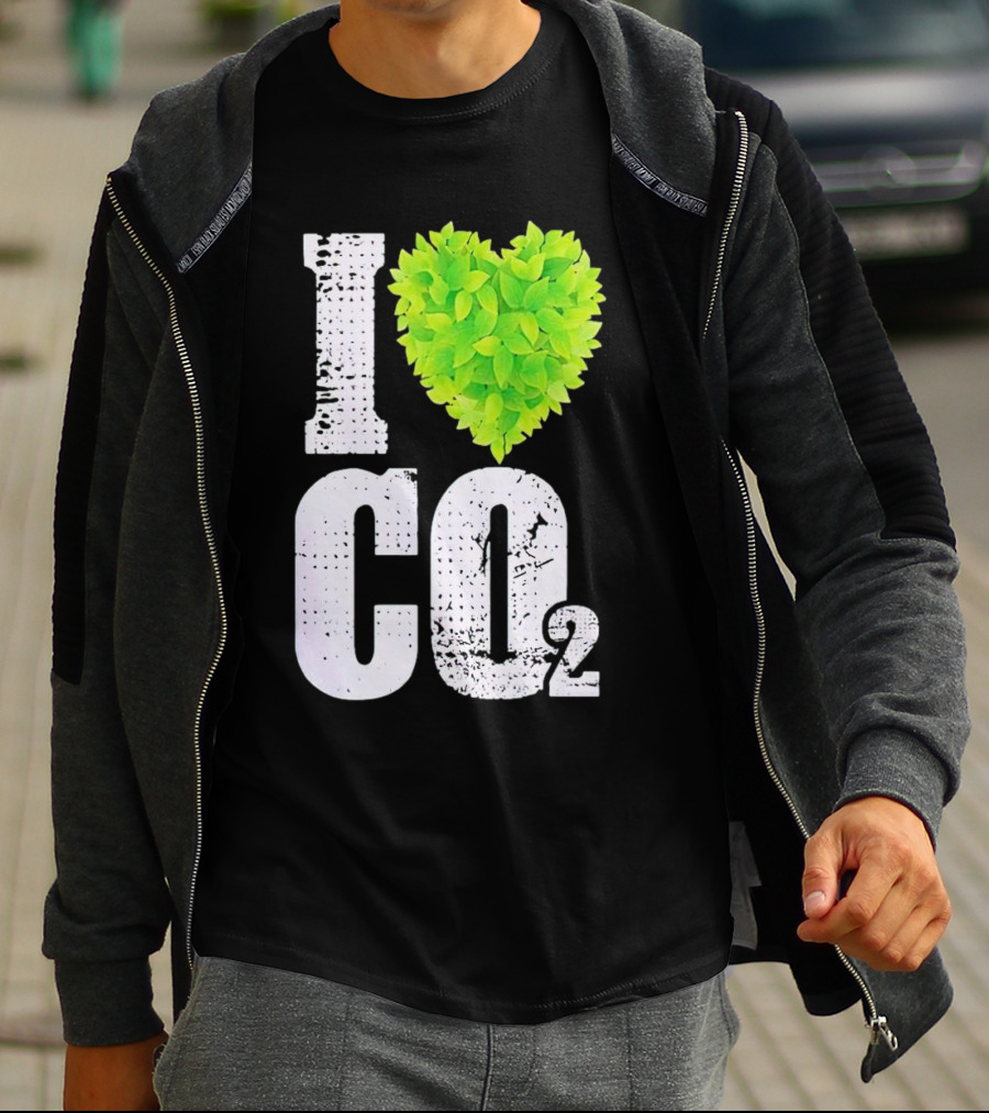 I Love CO2 Leaf Heart T-Shirt