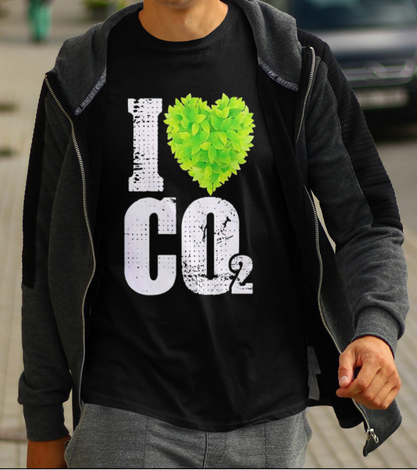 I Love CO2 Leaf Heart T-Shirt