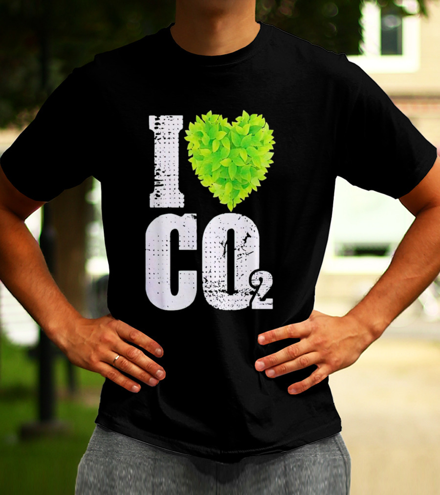 I Love CO2 Leaf Heart T-Shirt