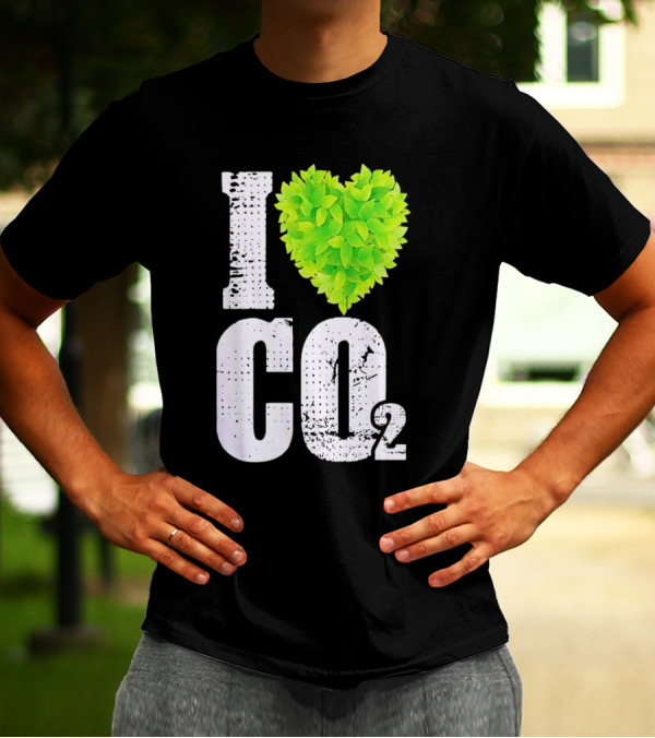 I Love CO2 Leaf Heart T-Shirt