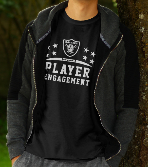 Las Vegas Raiders Player Engagement NFL Logo Stars T-Shirt