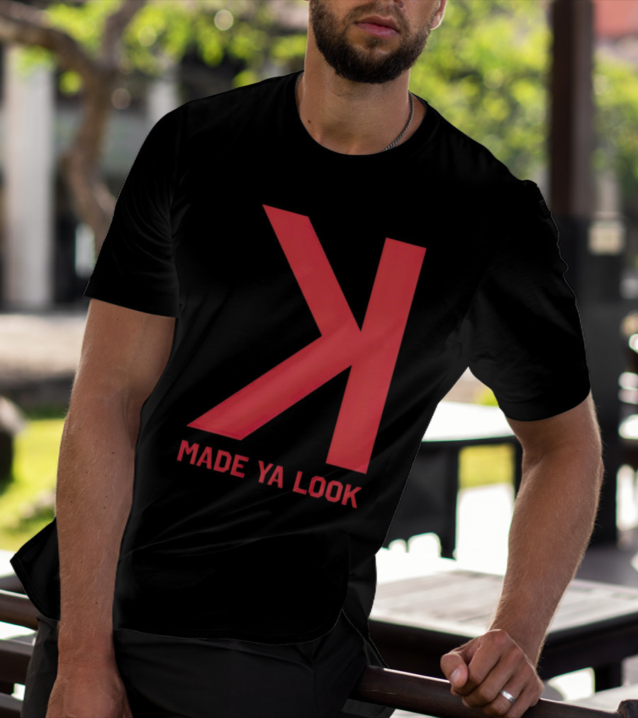 Made Ya Look Backwards K Baseball Strikeout Fan T-Shirt
