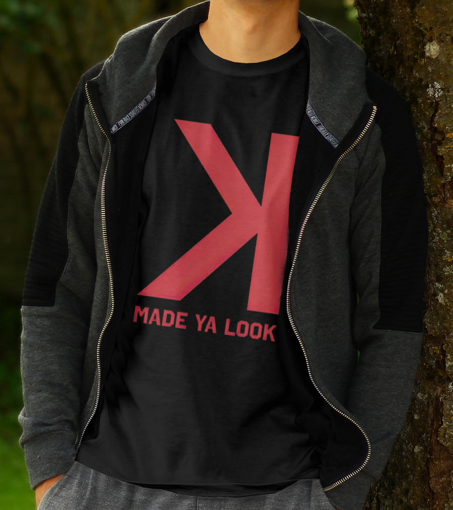 Made Ya Look Backwards K Baseball Strikeout Fan T-Shirt