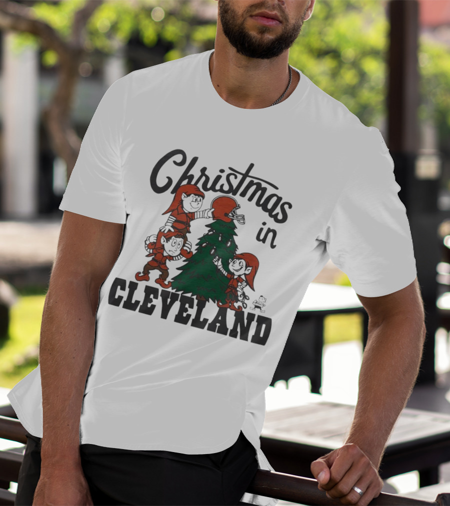 Christmas In Cleveland Browns T-Shirt