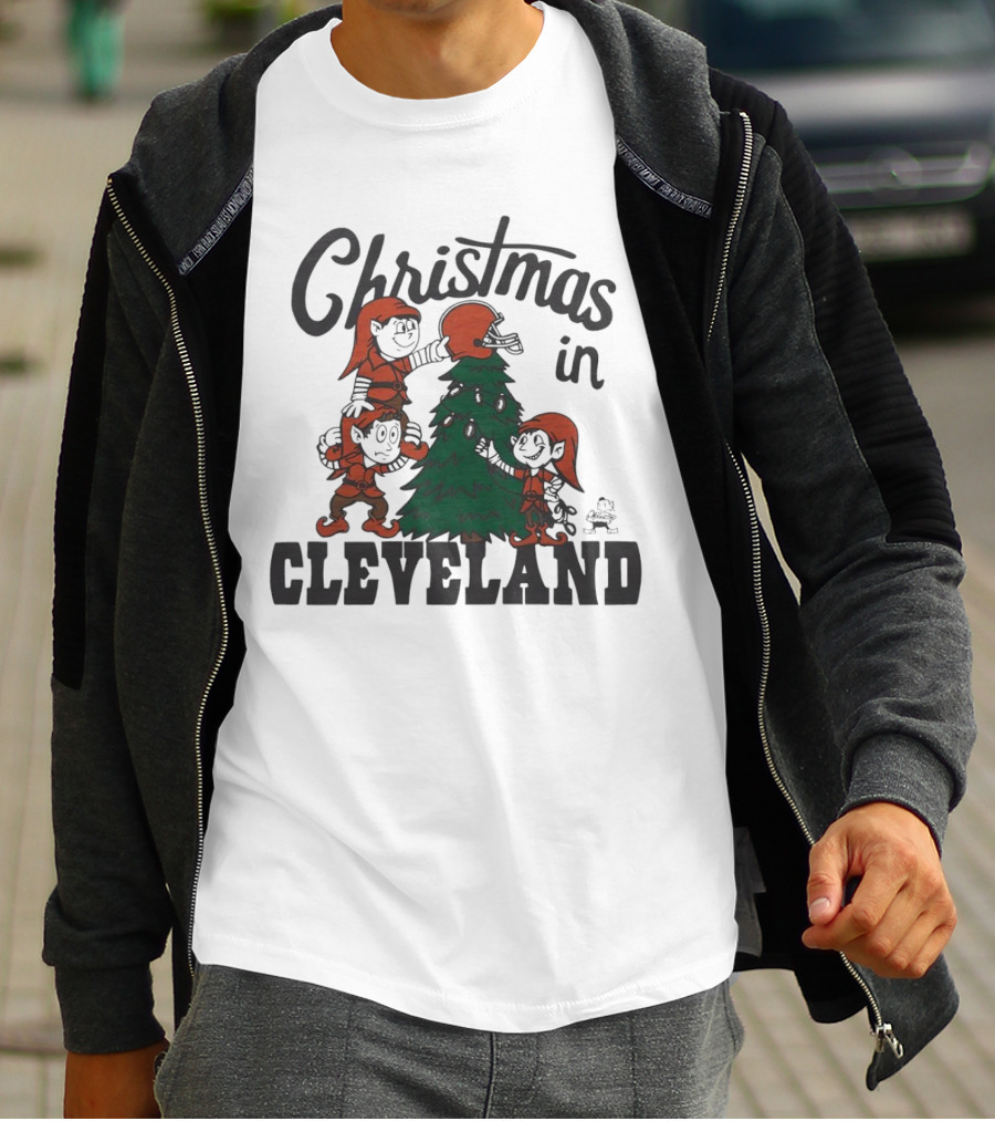 Christmas In Cleveland Browns T-Shirt