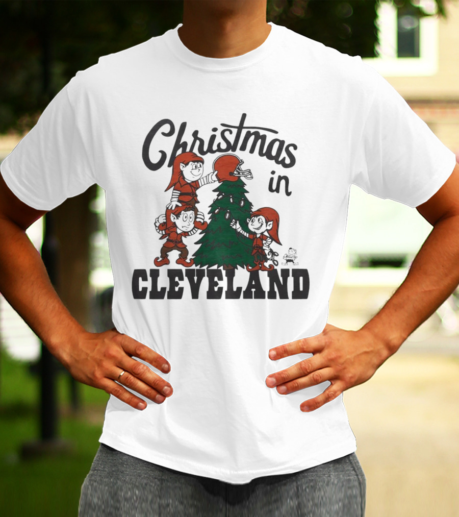 Christmas In Cleveland Browns T-Shirt