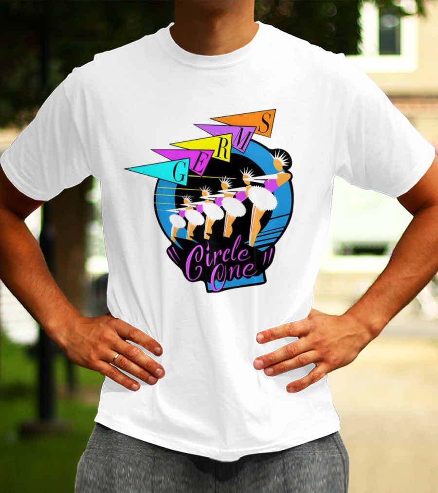 Germs Circle One Ballerina Silhouette Retro T-Shirt