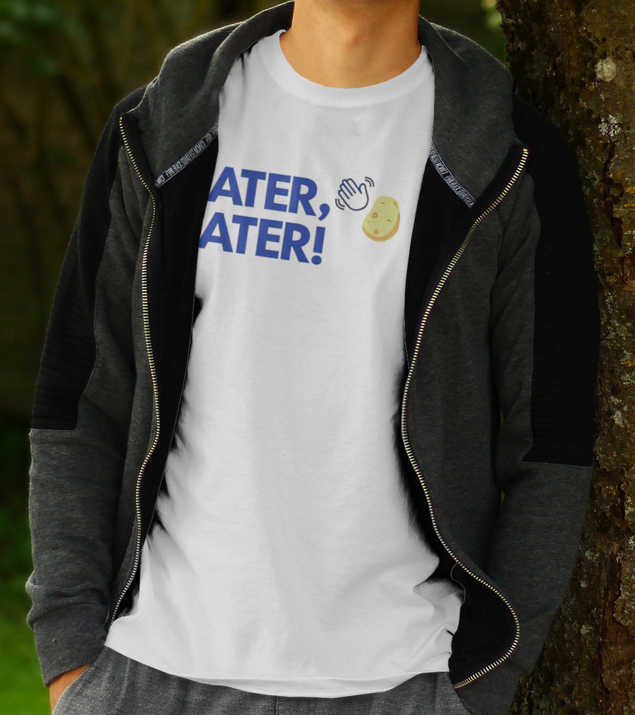 LATER, TATER Waving Hand And Potato Emoji T-Shirt