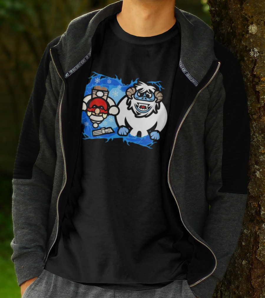 Bumble Wars Cartoon Mario Wampa Battle Ice Hoth T-Shirt