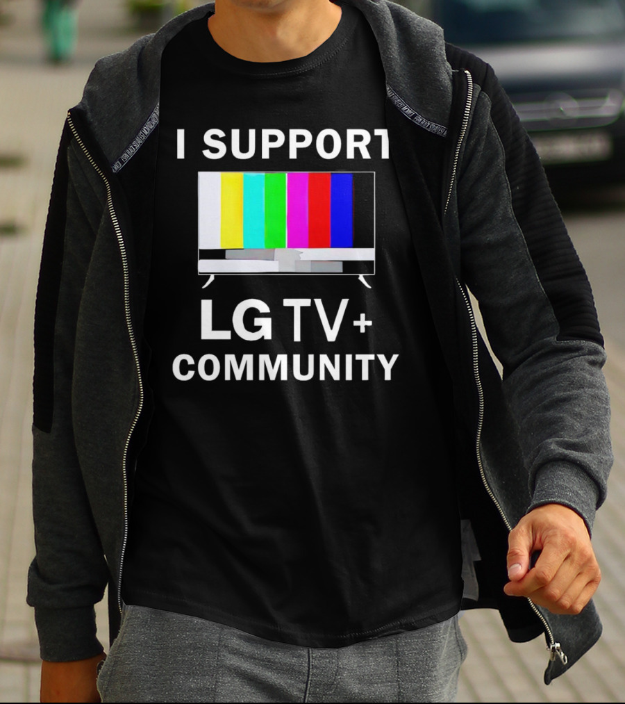 I Support LG TV+ Community Color Bars Display T-Shirt