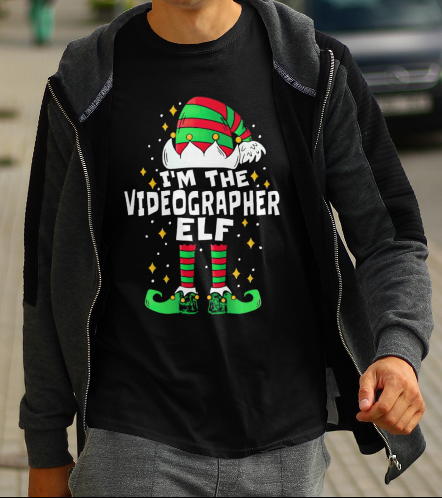 I'm The Videographer Elf Christmas Holiday Costume T-Shirt