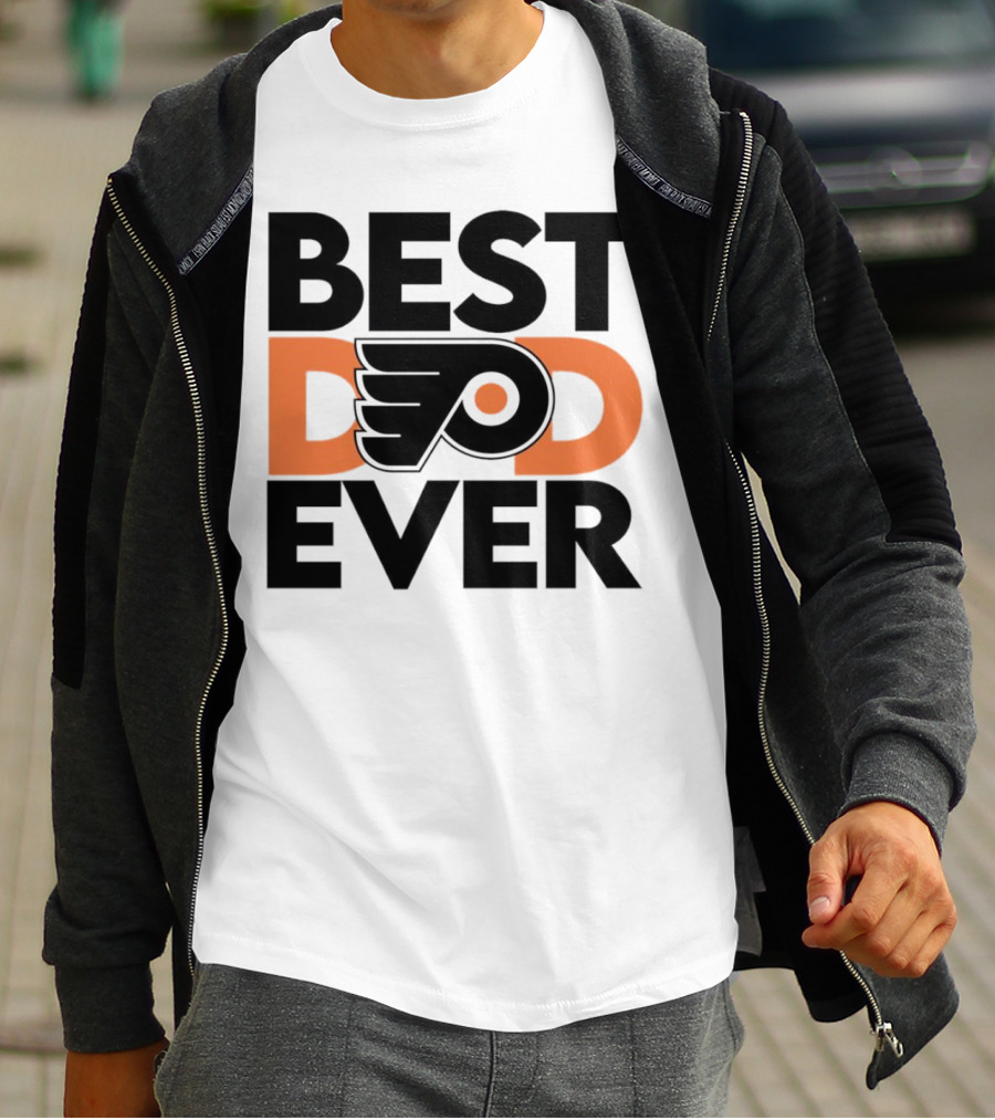 Philadelphia Flyers Logo Best Dad Ever NHL T-Shirt