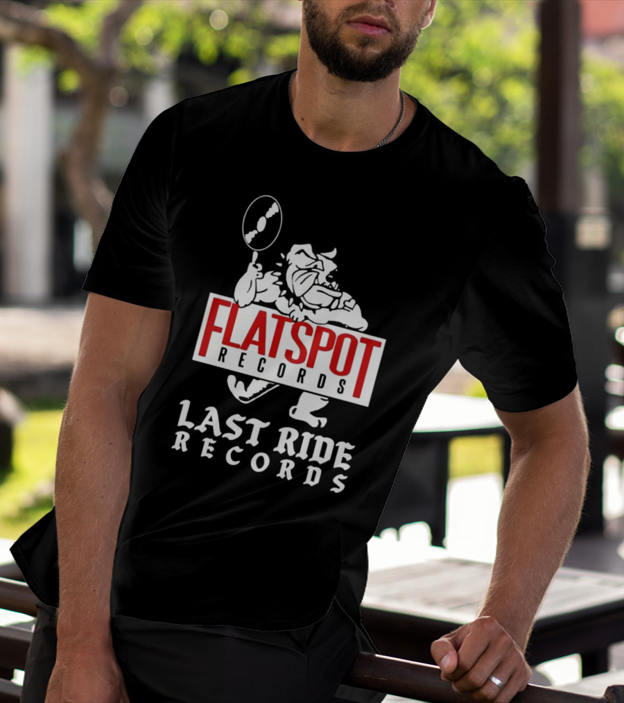 Flatspot Records Bulldog Last Ride Records T-Shirt