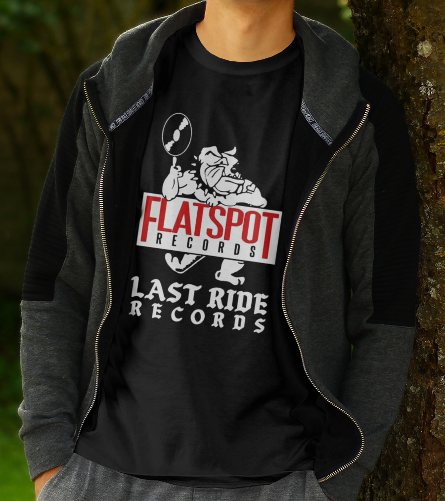 Flatspot Records Bulldog Last Ride Records T-Shirt