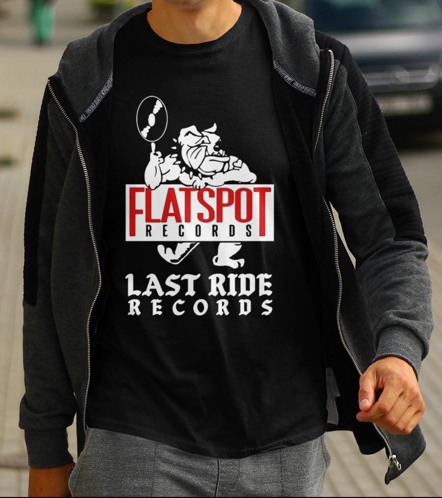 Flatspot Records Bulldog Last Ride Records T-Shirt