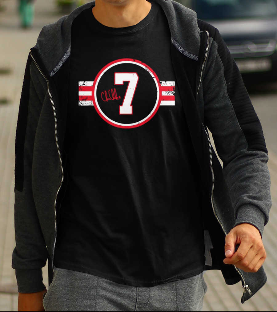 Chris Chelios 7 Chicago Blackhawks Signature T-Shirt