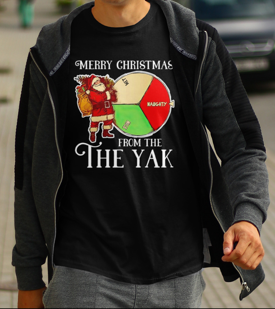 Merry Christmas From The Nice Naughty List Yak Santa T-Shirt