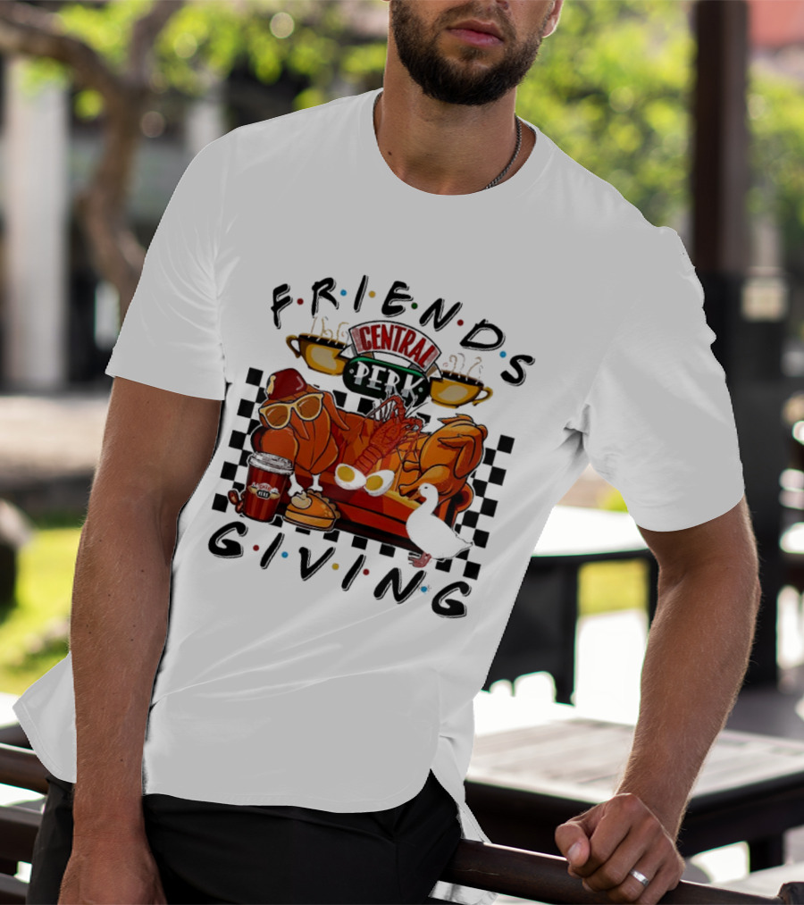 Friends Central Perk Thanksgiving Couch Scene T-Shirt